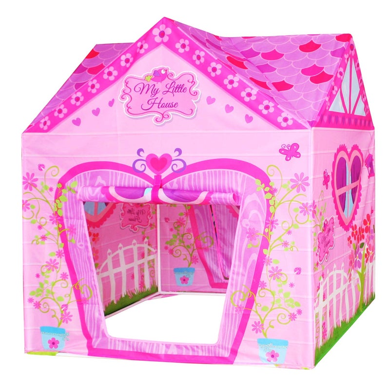 POCO DIVO Castle Play Tent Kids Pretend Playhouse (Floral) - Image 1